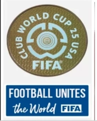 club world cup 25 usa badge & football unites the world (white) badg