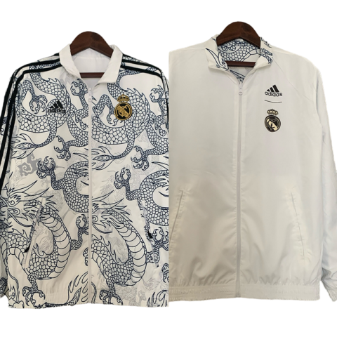 Real Madrid Double Sided Windbreaker White Jacket 2024