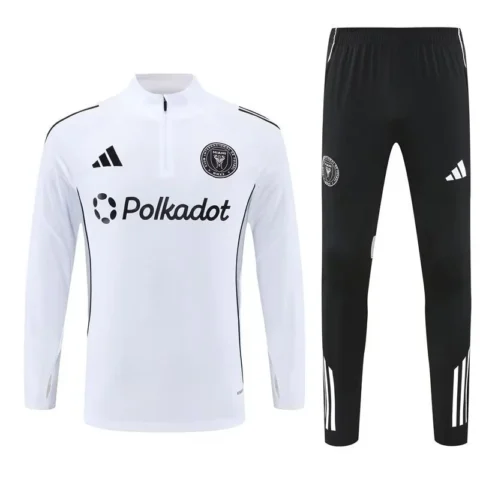 25-26 Inter Miami White Training Kits Long Football Tracksuits