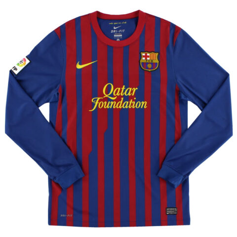 Barcelona Home Retro Jersey Long Sleeve Shirt 11-12