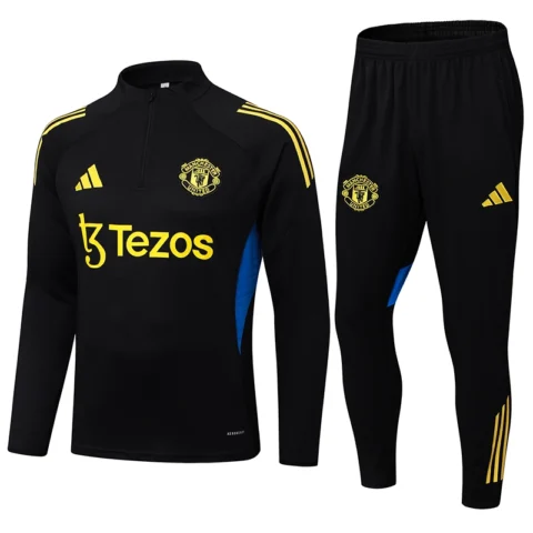 Manchester United Training Kit (sweatshirt+Pants) Black 2025-26