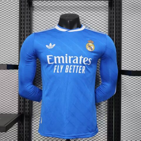Real Madrid Third Away Long Sleeve Football Shirt 2025-26 Player version