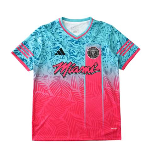 24-25 Inter Miami Special Beach Edition Kit Pink&Blue Soccer Jersey