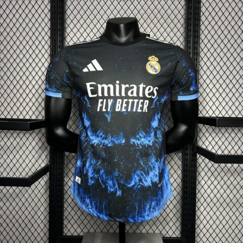 24-25 Real Madrid Ocean Blue Player Version Soccer Jersey