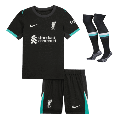 Kids Liverpool Custom Away Full Soccer Kits 2024-25
