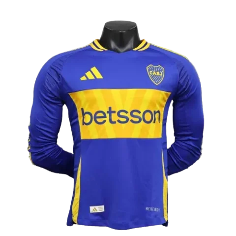 2024-25 Boca Juniors Home Long Sleeve Jersey Player Version