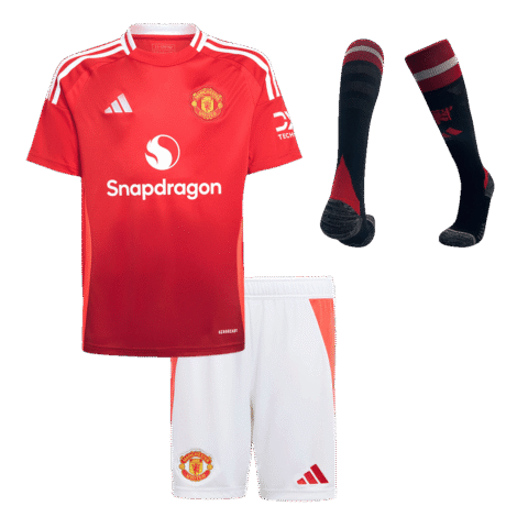 Kids Manchester United Custom Home Full Soccer Kits 2024-25