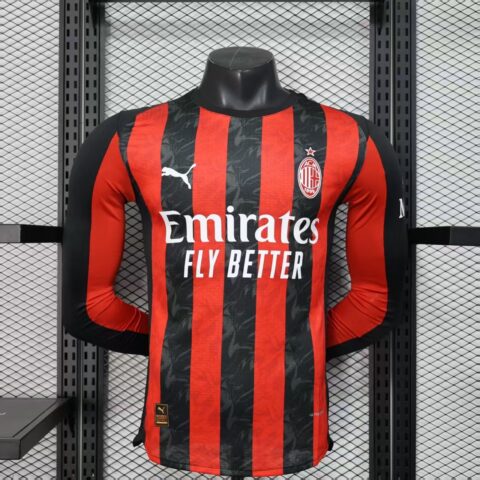 AC Milan 25-26 home long sleeved football shirt -Player version