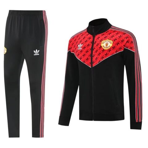 Manchester United Training Kit (jacket+Pants) Black 2025-26