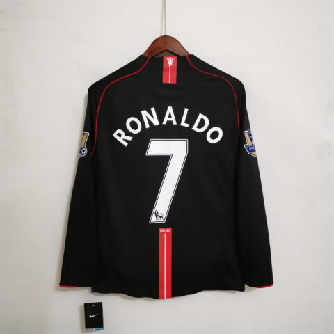 07-08 Retro Long Sleeve Manchester United #7 Ronaldo Third  Away Soccer Jersey