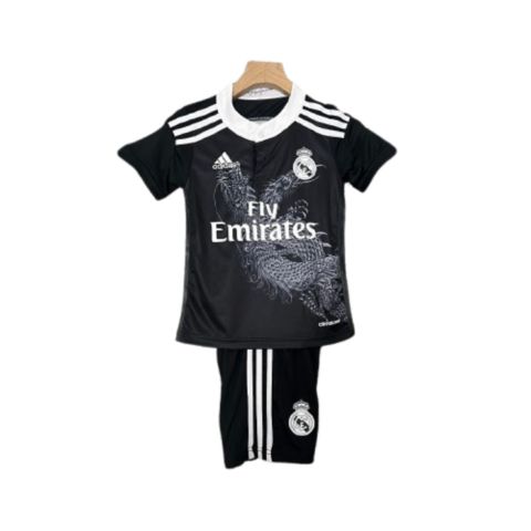 Real Madrid 14-15 Third Retro Kid Kits Black Jersey