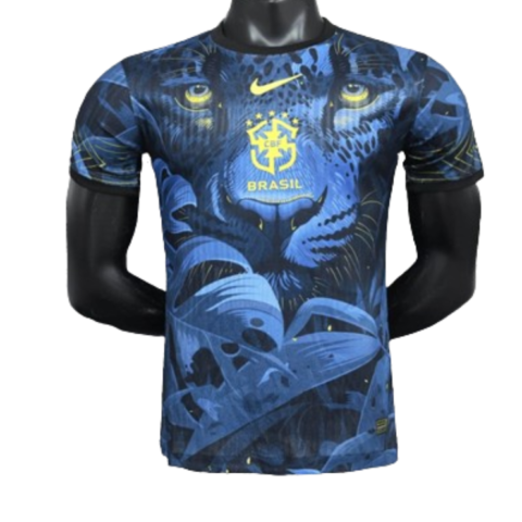 Brazil Nation 24/25 Panther Eyes Player Special Edition Blue Football Jersey