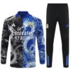 25-26 Real Madrid Black&Blue Dragon Training Kits Long Football Track suits