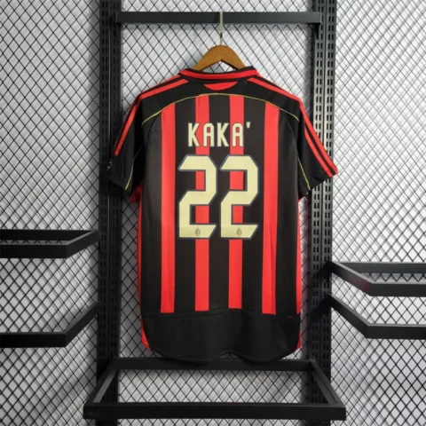 AC Milan Ronaldo #99 Maldini #3 Kakà #22 Retro Jersey Home Replica 2006-07
