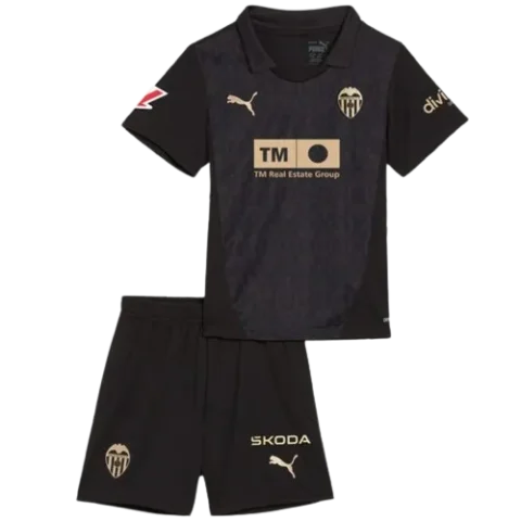 Kids Valencia Away Kits(Jersey+Shorts) 2024-25