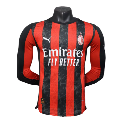 AC Milan 25-26 home long sleeved football shirt -Player version