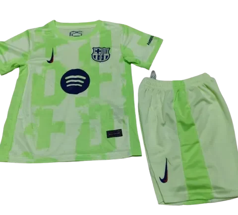 Kids Barcelona Third Kit(Jersey+Short) Without Spofity Text 2024-25