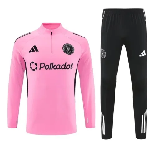 25-26 Inter Miami Pink Training Kits Long Football Tracksuits