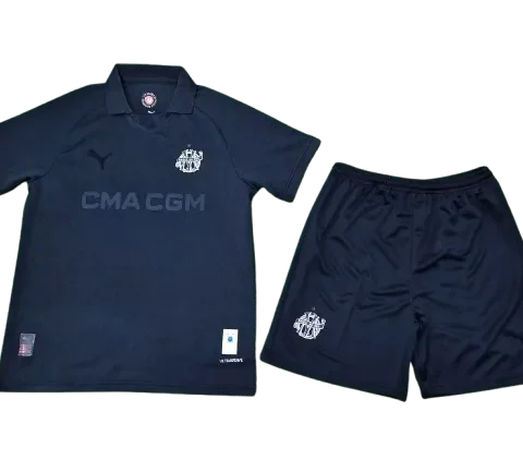 Kids Marseille 125-Year Anniversary Black Kits 2024-25