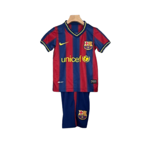 Barcelona Home 09-10 Retro Kids Kits Children Shirt Football Jersey
