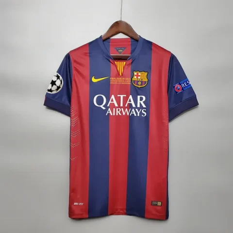 Barcelona Messi #10 Neymar Jr #11 Retro Jersey Home 2014-15