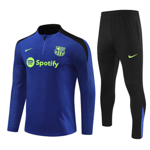 24-25 Barcelona Blue Player Long Sleeve Training Suit