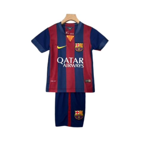 Barcelona Home 2014-15 Retro Kids Kits Jersey+Shorts