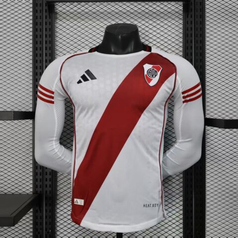 2025-26 River Plate Home Long sleeves Football Jersey (Player Version)