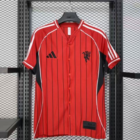 25-26 Manchester United red baseball jersey