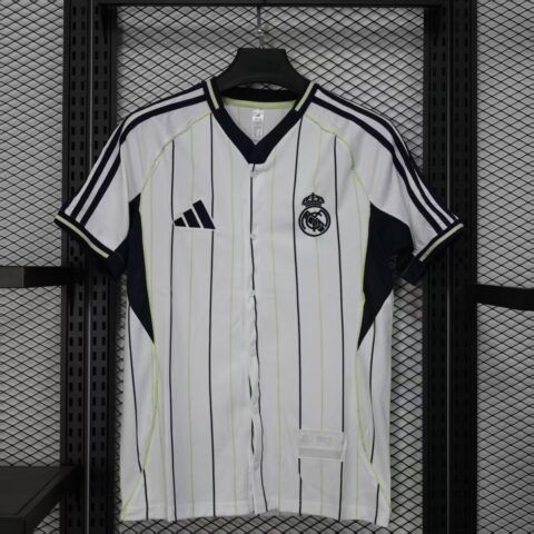 25-26 Real Madrid white baseball jersey